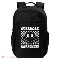 Overdose Awareness Support Smile Face Purple End Addiction Backpack thumb 0