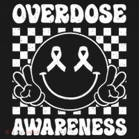 Overdose Awareness Support Smile Face Purple End Addiction Backpack thumb 2