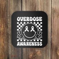 Overdose Awareness Support Smile Face Purple End Addiction Coaster thumb 0