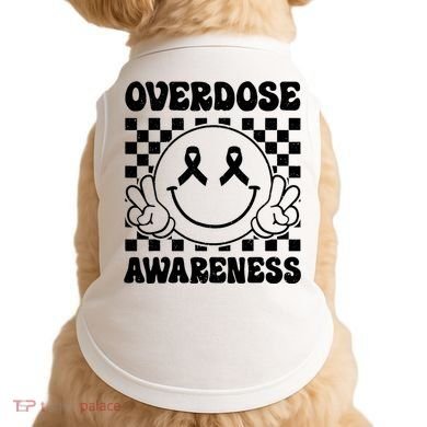 Overdose Awareness Support Smile Face Purple End Addiction Doggie Tank