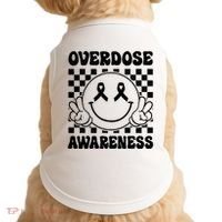 Overdose Awareness Support Smile Face Purple End Addiction Doggie Tank thumb 0