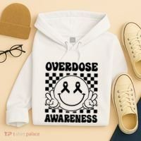 Overdose Awareness Support Smile Face Purple End Addiction Hoodie thumb 4