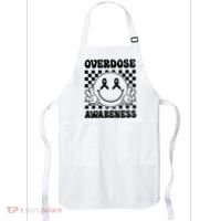 Overdose Awareness Support Smile Face Purple End Addiction Apron thumb 0