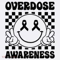 Overdose Awareness Support Smile Face Purple End Addiction Sweatshirt thumb 3