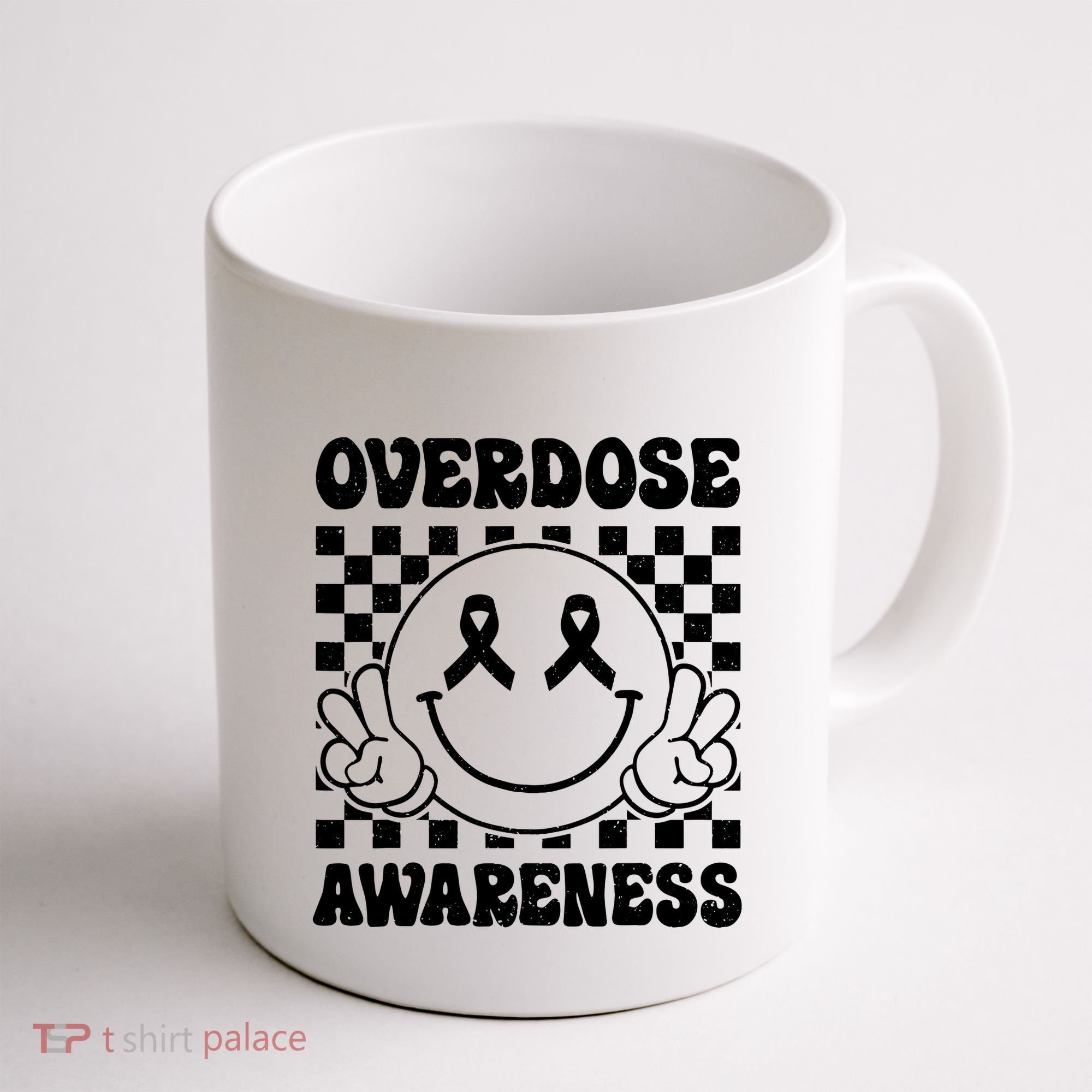 Overdose Awareness Support Smile Face Purple End Addiction Coffee Mug