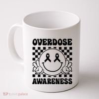 Overdose Awareness Support Smile Face Purple End Addiction Coffee Mug thumb 0