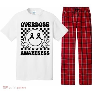 Overdose Awareness Support Smile Face Purple End Addiction Pajama Set