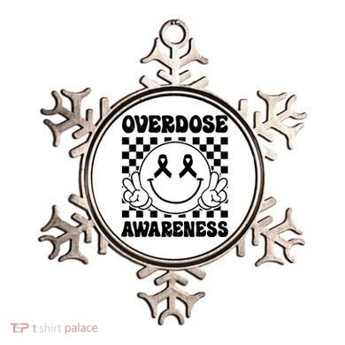 Overdose Awareness Support Smile Face Purple End Addiction Ornament