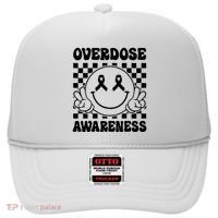 Overdose Awareness Support Smile Face Purple End Addiction Hat thumb 0