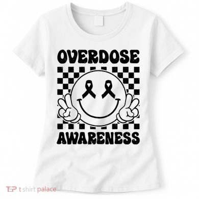 Overdose Awareness Support Smile Face Purple End Addiction Women's T-Shirt