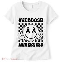Overdose Awareness Support Smile Face Purple End Addiction Women's T-Shirt thumb 0