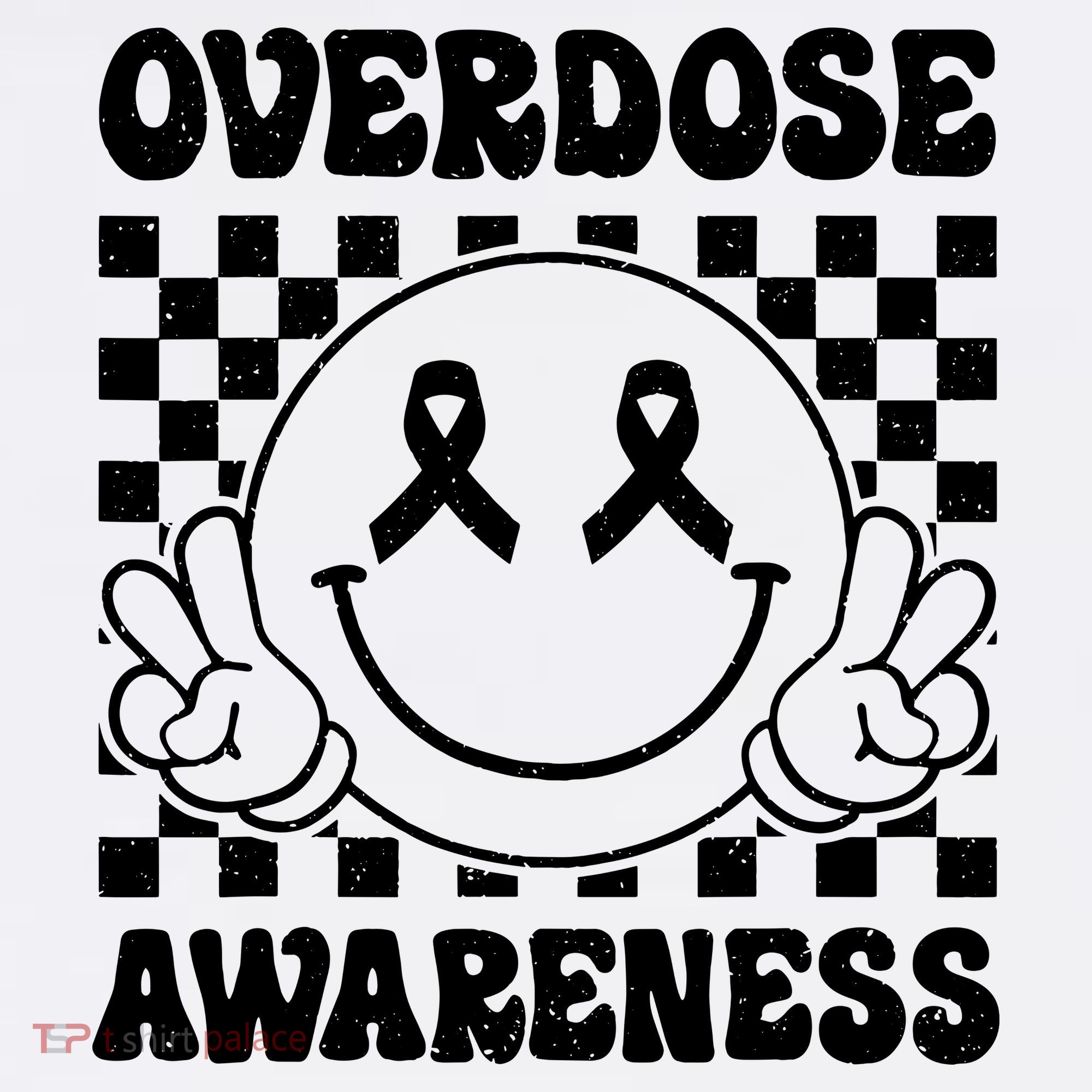 Overdose Awareness Support Smile Face Purple End Addiction Women's T-Shirt