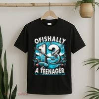 Ofishally A Teenager 13th Birthday 13 Year Boy Fishing Lover T-Shirt thumb 2