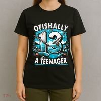 Ofishally A Teenager 13th Birthday 13 Year Boy Fishing Lover T-Shirt thumb 4