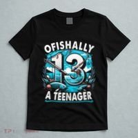 Ofishally A Teenager 13th Birthday 13 Year Boy Fishing Lover T-Shirt thumb 5