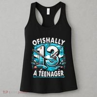Ofishally A Teenager 13th Birthday 13 Year Boy Fishing Lover Women's Tank Top thumb 3