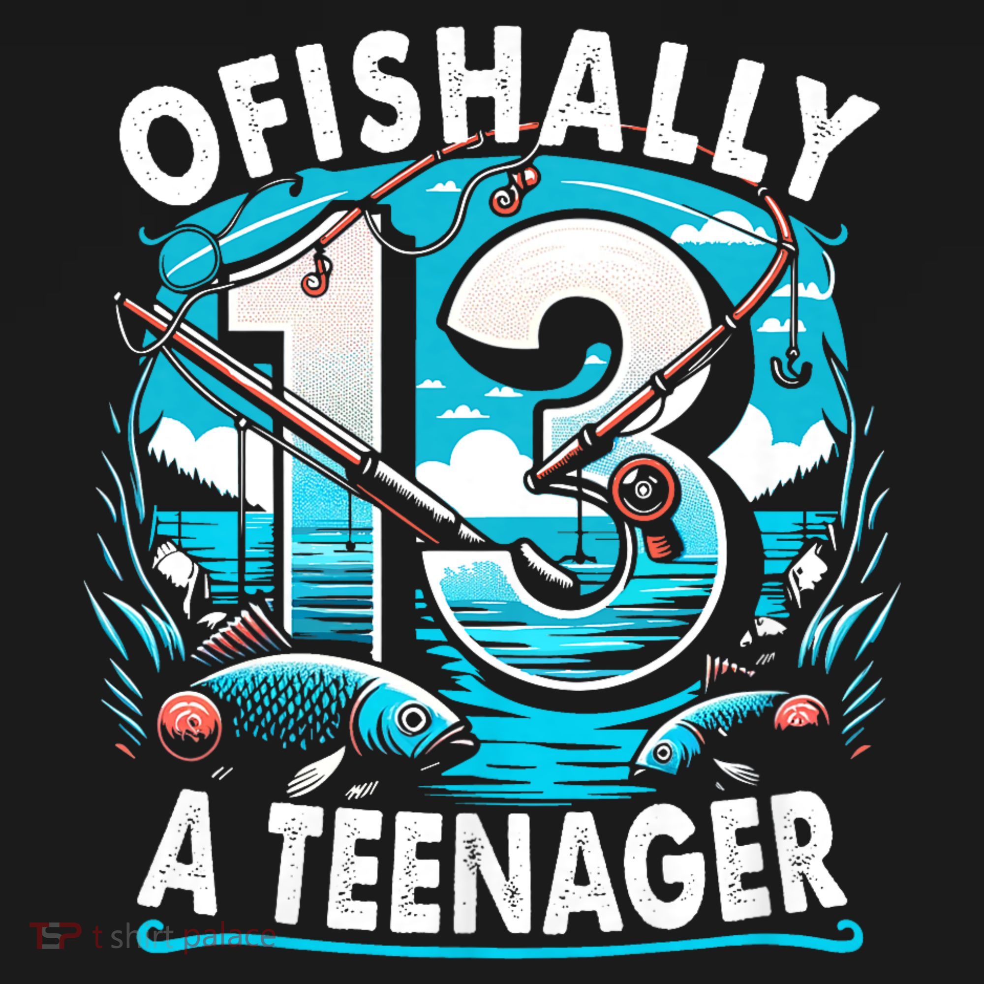 Ofishally A Teenager 13th Birthday 13 Year Boy Fishing Lover Women's Tank Top