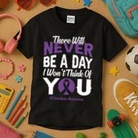 Overdose Awareness There Will Never Be A Day I WonT Think Of You Kids T-Shirt thumb 3