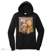 Owls Autumn Tree Leaves Fall Pumpkin Women's Hoodie thumb 0