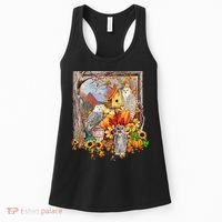 Owls Autumn Tree Leaves Fall Pumpkin Women's Tank Top thumb 0