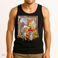 Owls Autumn Tree Leaves Fall Pumpkin Tank Top thumb 3