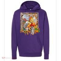 Owls Autumn Tree Leaves Fall Pumpkin Hoodie thumb 0