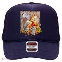 Owls Autumn Tree Leaves Fall Pumpkin Hat thumb 0