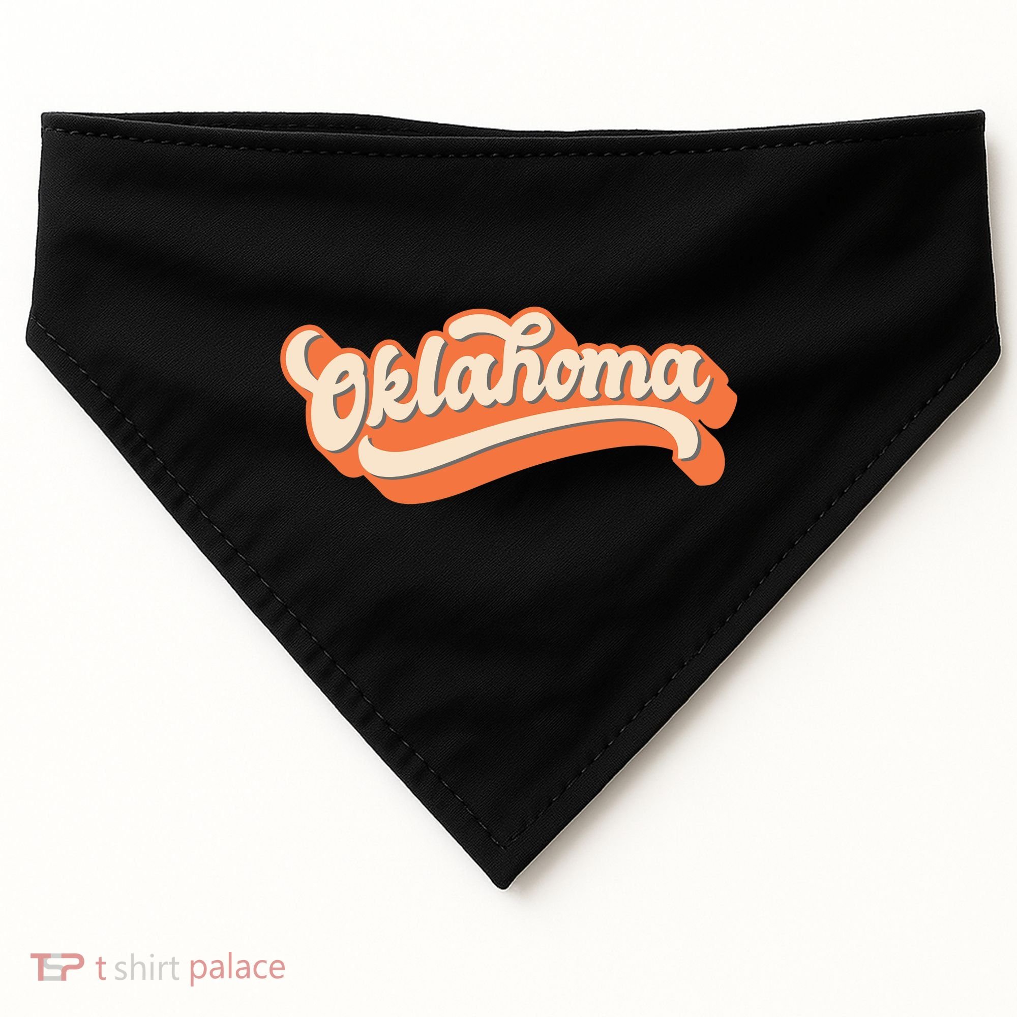 Oklahoma America USA State Retro USA-Made Doggie Bandana