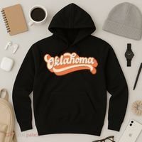 Oklahoma America USA State Retro Hoodie thumb 3