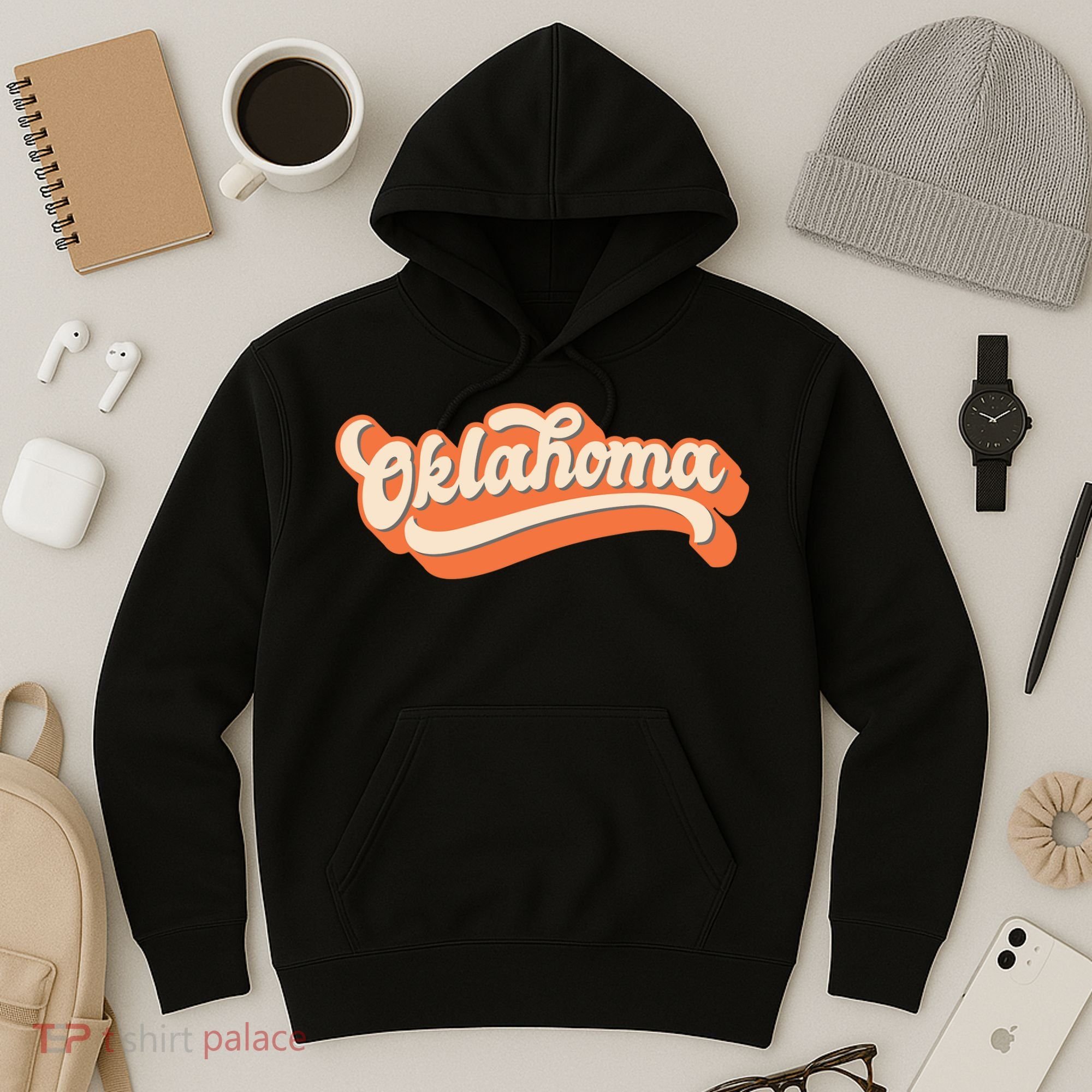 Oklahoma America USA State Retro Hoodie