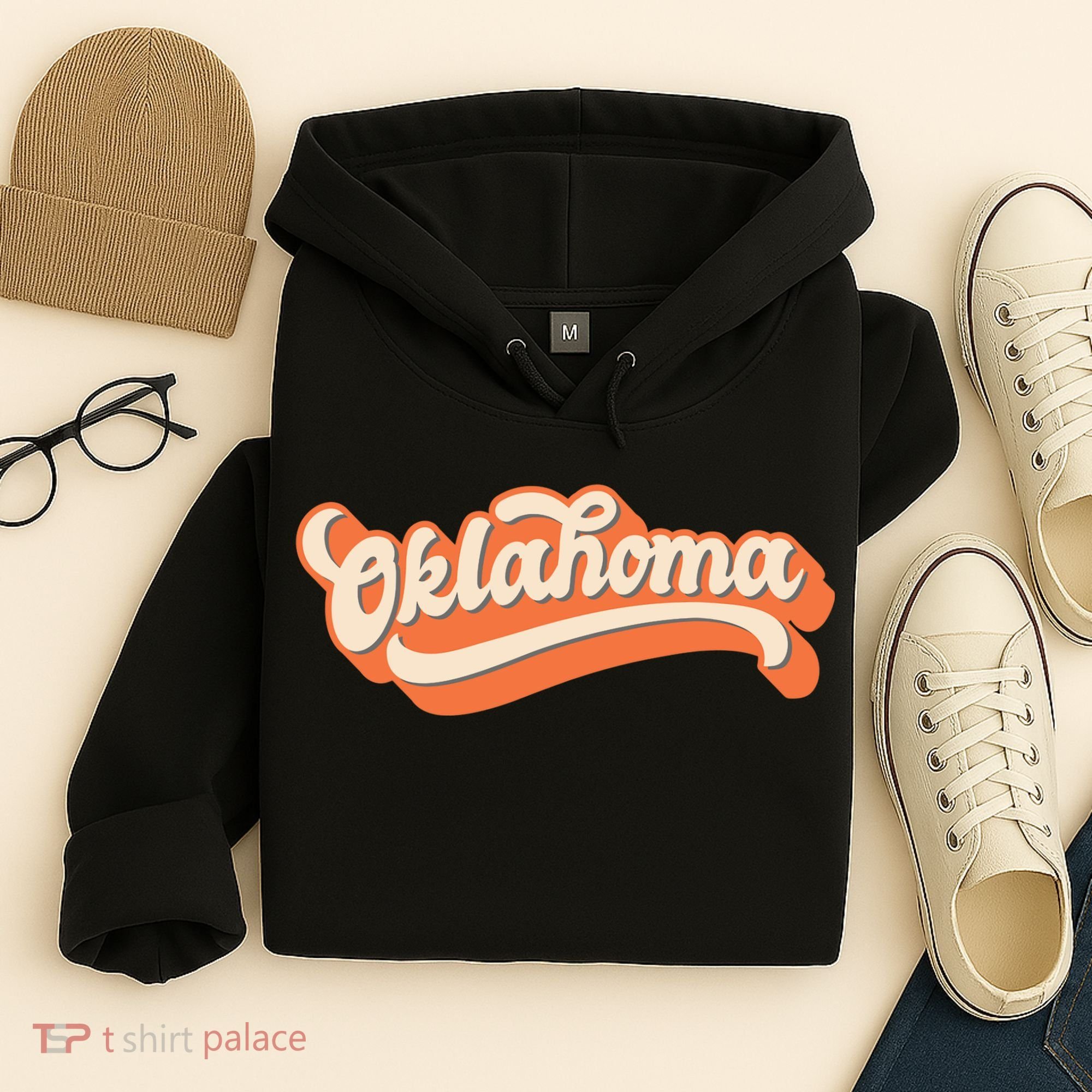 Oklahoma America USA State Retro Hoodie