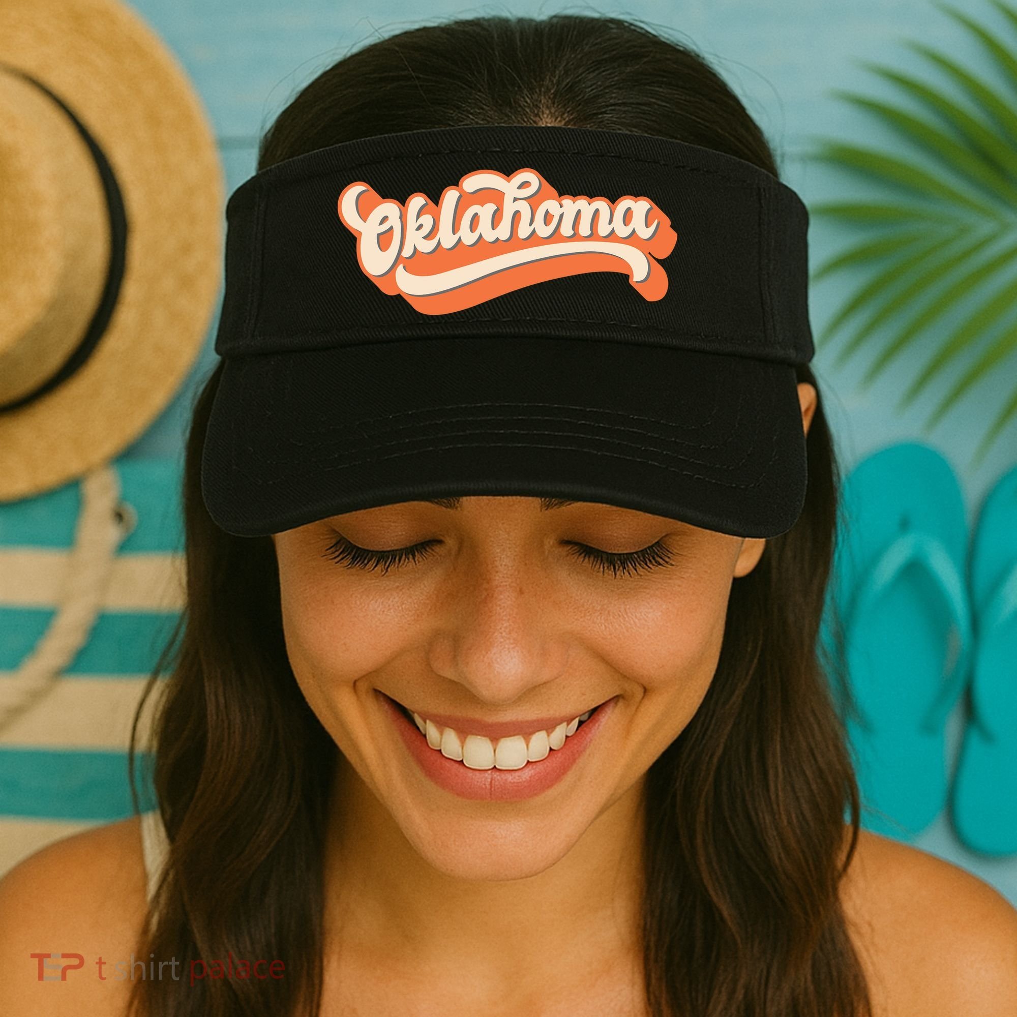 Oklahoma America USA State Retro Visor
