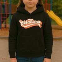 Oklahoma America USA State Retro Kids Hoodie thumb 3