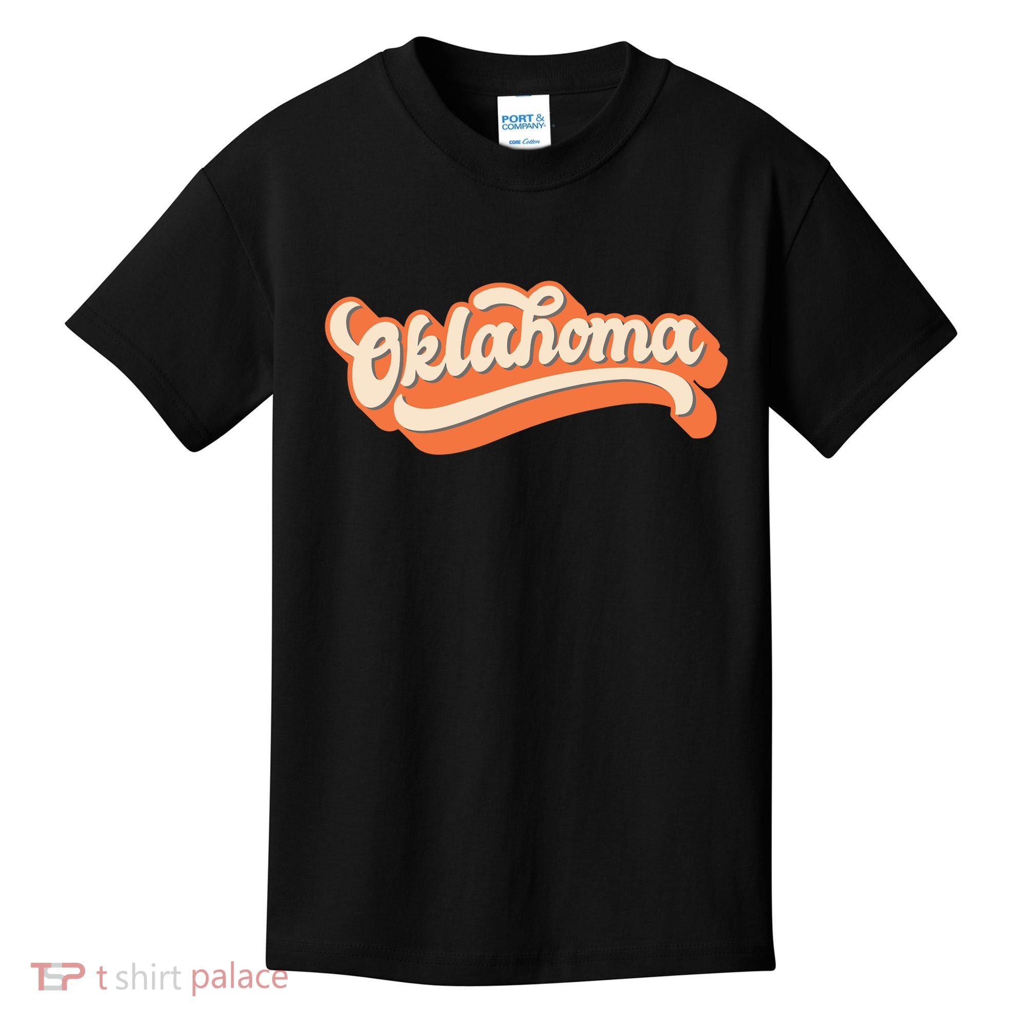 Oklahoma America USA State Retro Kids T-Shirt