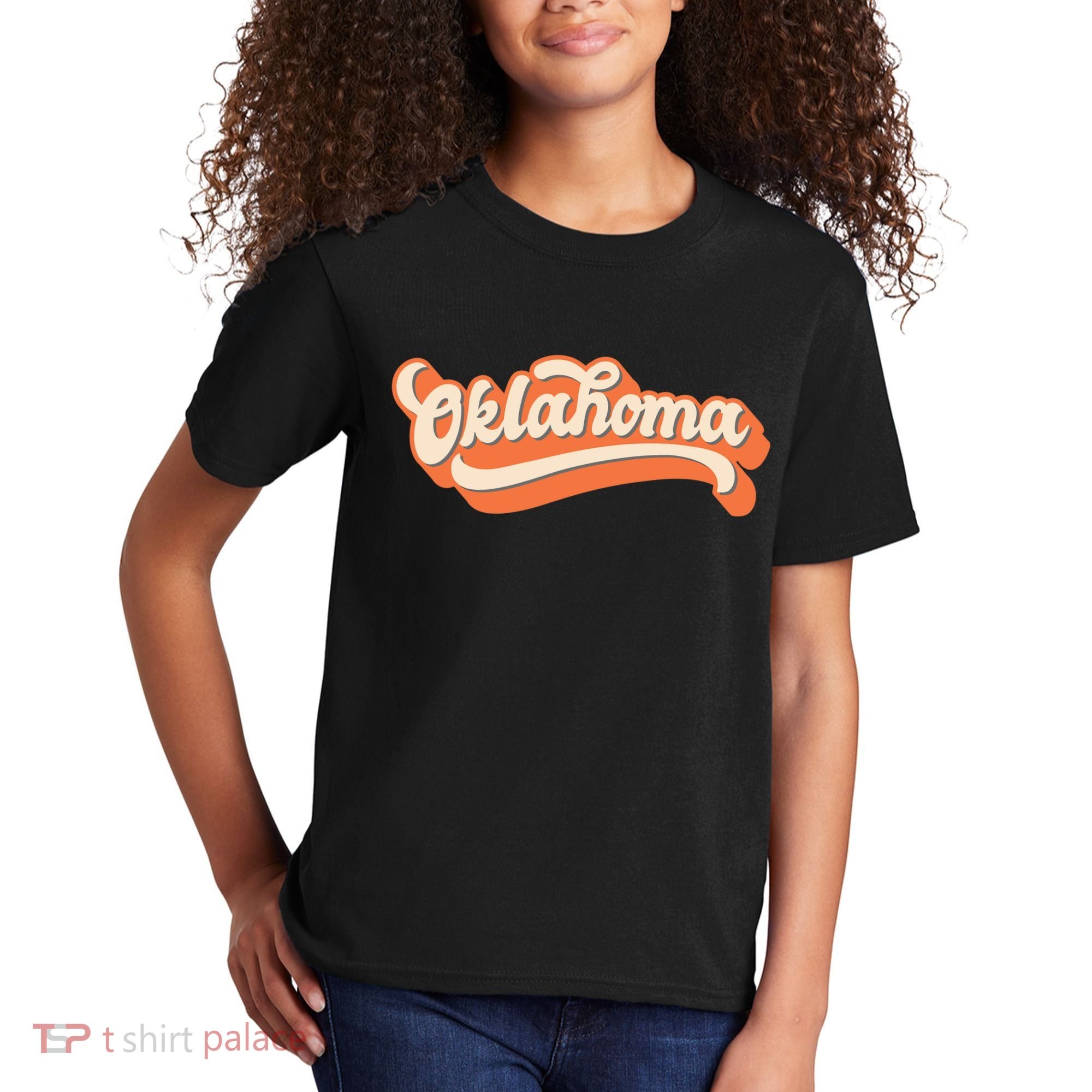 Oklahoma America USA State Retro Kids T-Shirt
