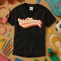 Oklahoma America USA State Retro Kids T-Shirt thumb 3