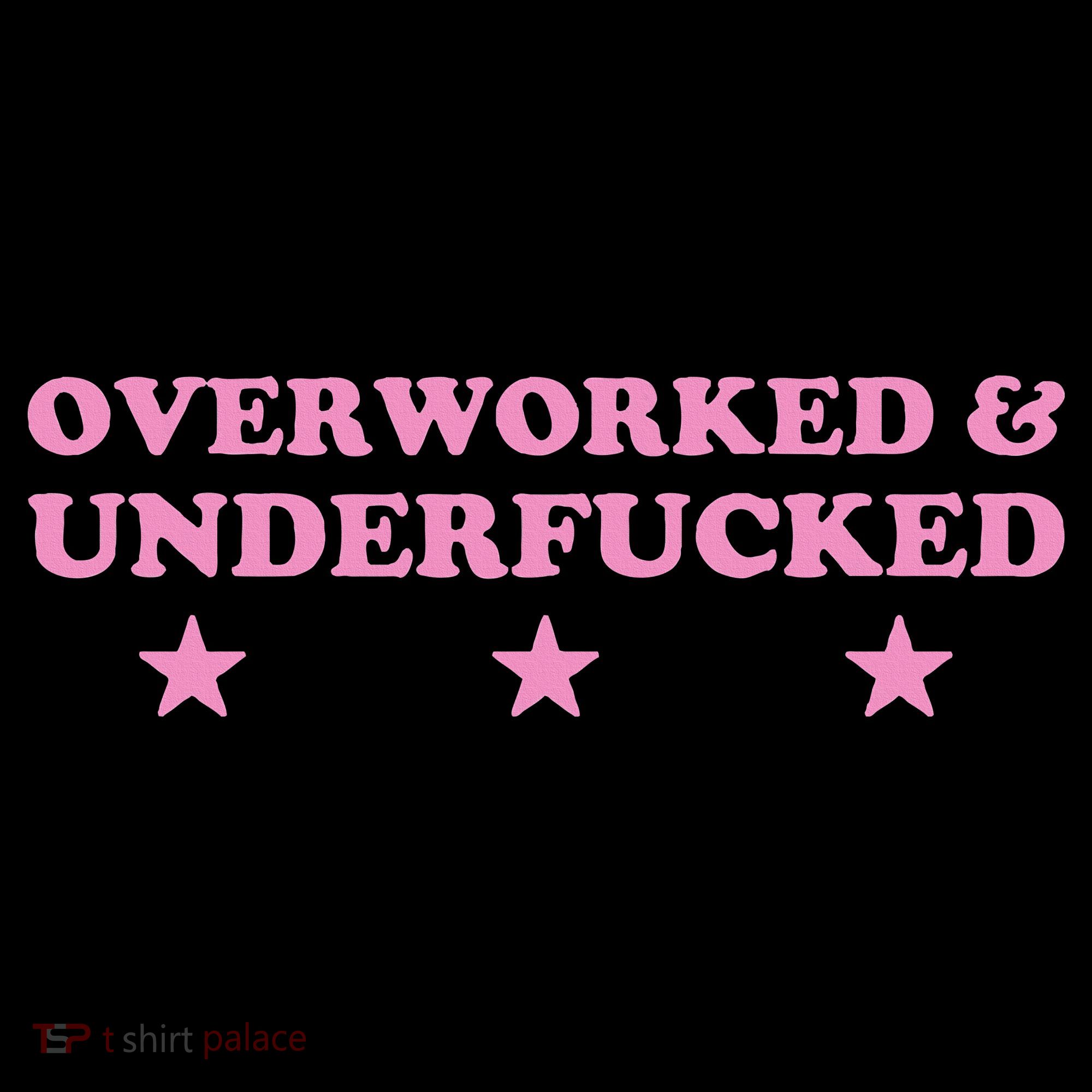 Overworked And Underfucked Witty Worker Hard Life Kids Sweatshirt