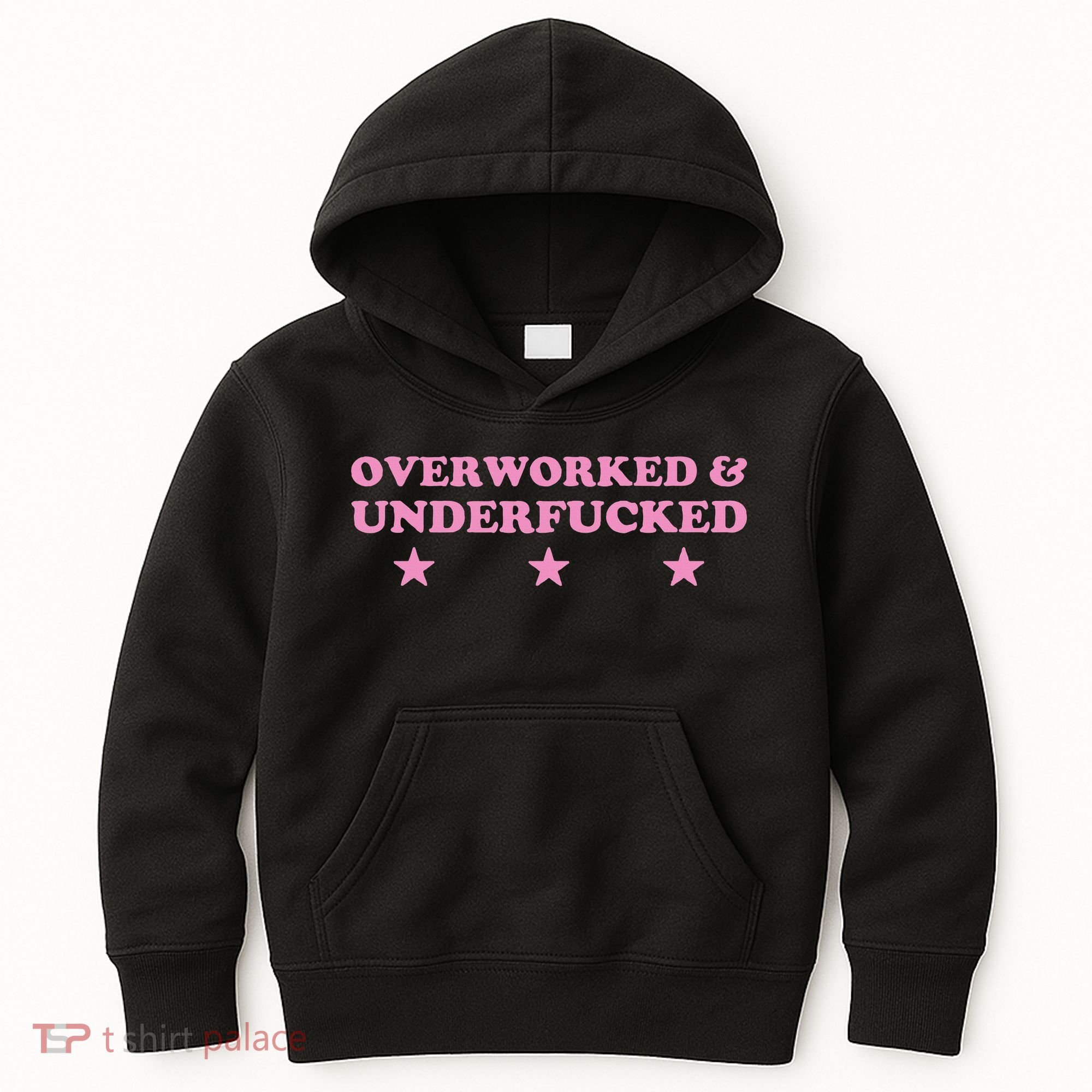 Overworked And Underfucked Witty Worker Hard Life Kids Hoodie