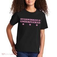 Overworked And Underfucked Witty Worker Hard Life Kids T-Shirt thumb 2