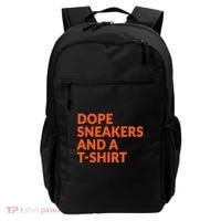 Orange And White Dope Sneakers And A Backpack thumb 0