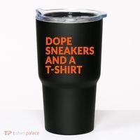 Orange And White Dope Sneakers And A Tumbler thumb 0