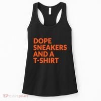 Orange And White Dope Sneakers And A Women's Tank Top thumb 0