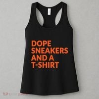 Orange And White Dope Sneakers And A Women's Tank Top thumb 3