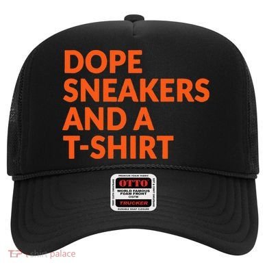 Orange And White Dope Sneakers And A Hat