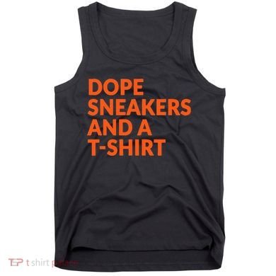 Orange And White Dope Sneakers And A Tank Top