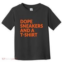Orange And White Dope Sneakers And A Toddler T-Shirt thumb 0