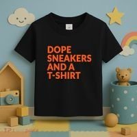 Orange And White Dope Sneakers And A Toddler T-Shirt thumb 3