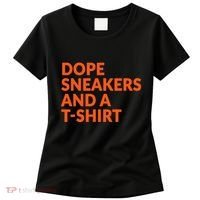 Orange And White Dope Sneakers And A Women's T-Shirt thumb 0