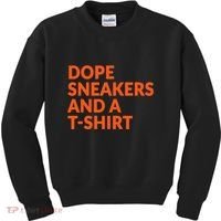 Orange And White Dope Sneakers And A Kids Sweatshirt thumb 0