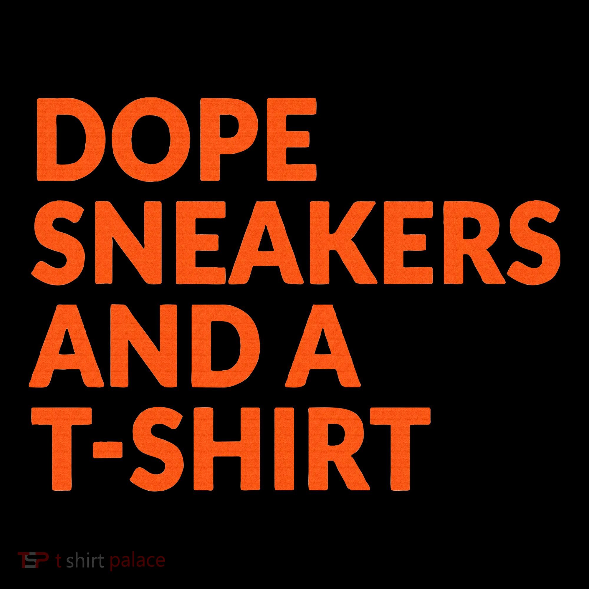 Orange And White Dope Sneakers And A Kids Sweatshirt